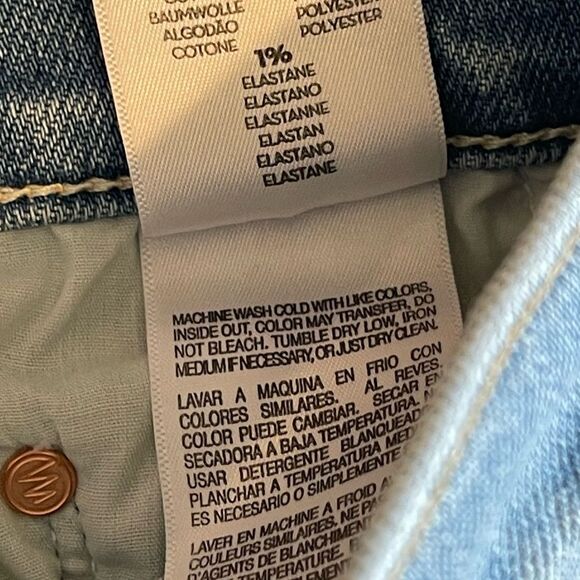 NEW MOTHER The Tomcat Ankle Fray Kitty Corner Jeans Size 29 - Picture 9 of 12